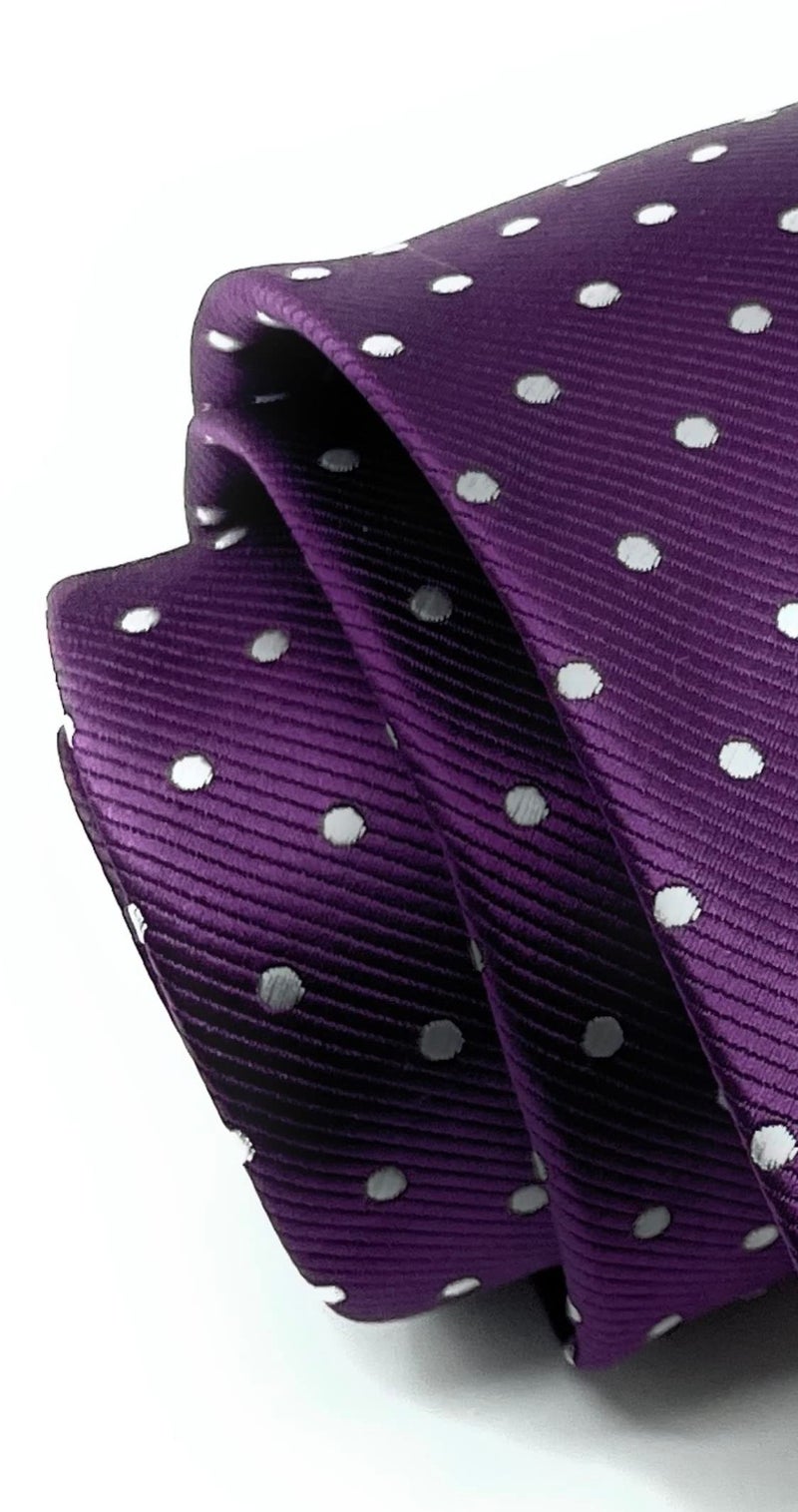 Scott Allan Collection Scott Allan Violet Polka Dot Tie For Men | Classic Woven Jacquard Purple Dotted Neck Tie | Corbatas para Hombres Elegantes Morado - Image 5